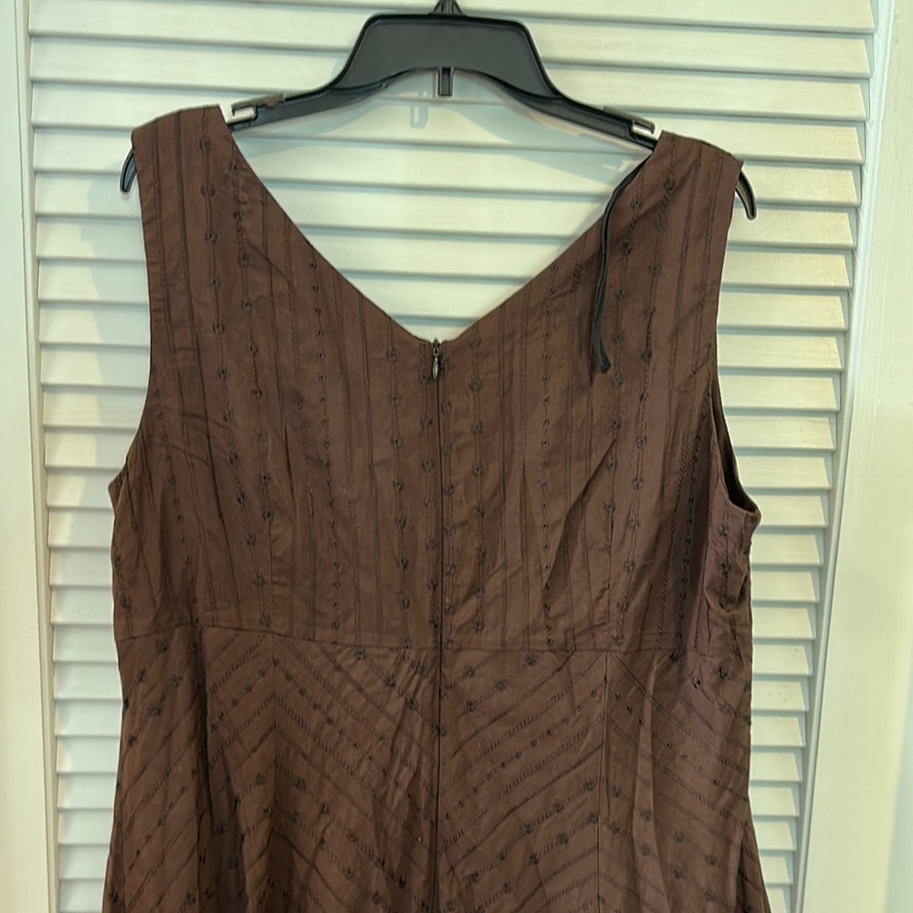 Rabbit Rabbit Rabbit Brown Midi Dress - 16W - Picture 4 of 5